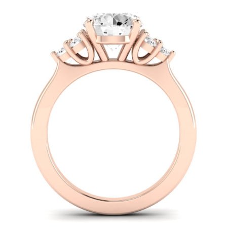 Alyssa Diamond Matching Band Only (does Not Include Engagement Ring) For Ring With Round Center rosegold