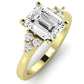 Alyssa Emerald Diamond Engagement Ring (Lab Grown Igi Cert) yellowgold