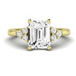 Alyssa Emerald Diamond Engagement Ring (Lab Grown Igi Cert) yellowgold