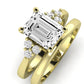 Alyssa Emerald Diamond Bridal Set (Lab Grown Igi Cert) yellowgold