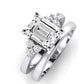 Alyssa Emerald Diamond Bridal Set (Lab Grown Igi Cert) whitegold