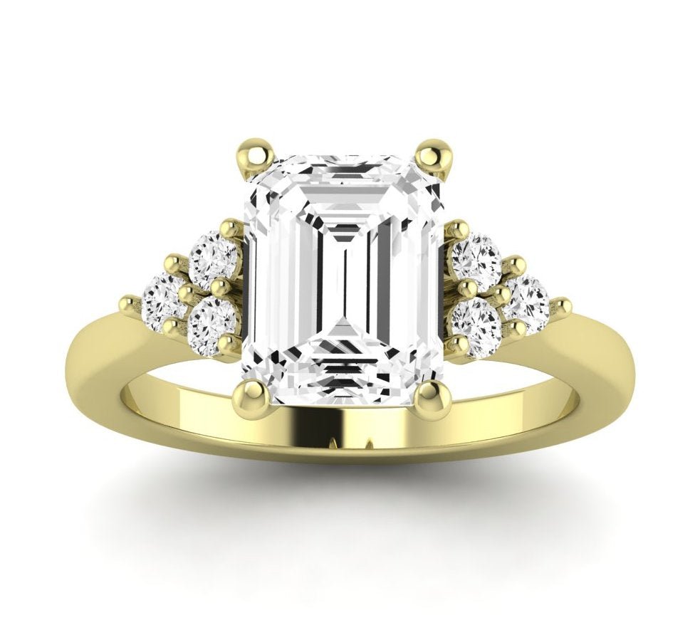 Alyssa Emerald Diamond Engagement Ring (Lab Grown Igi Cert) yellowgold