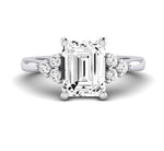 Alyssa Emerald Diamond Engagement Ring (Lab Grown Igi Cert) whitegold