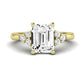 Alyssa Emerald Moissanite Bridal Set yellowgold