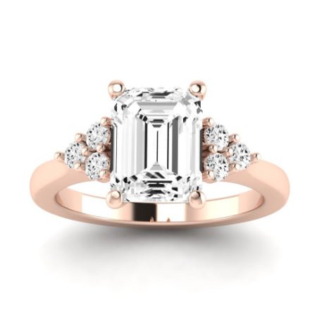 Alyssa Emerald Moissanite Bridal Set rosegold