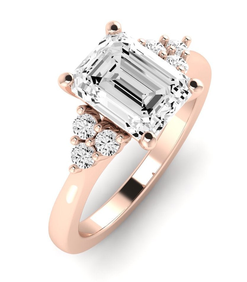 Alyssa Emerald Diamond Engagement Ring (Lab Grown Igi Cert) rosegold