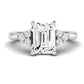 Alyssa Emerald Diamond Engagement Ring (Lab Grown Igi Cert) whitegold