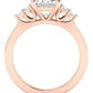 Alyssa Emerald Diamond Engagement Ring (Lab Grown Igi Cert) rosegold