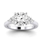 Alyssa Moissanite Matching Band Only (does Not Include Engagement Ring) For Ring With Cushion Center whitegold