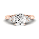 Alyssa Diamond Matching Band Only (does Not Include Engagement Ring) For Ring With Cushion Center rosegold