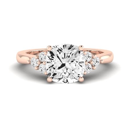 Alyssa Diamond Matching Band Only (does Not Include Engagement Ring) For Ring With Cushion Center rosegold