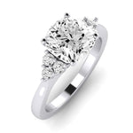 Alyssa Diamond Matching Band Only (does Not Include Engagement Ring) For Ring With Cushion Center whitegold