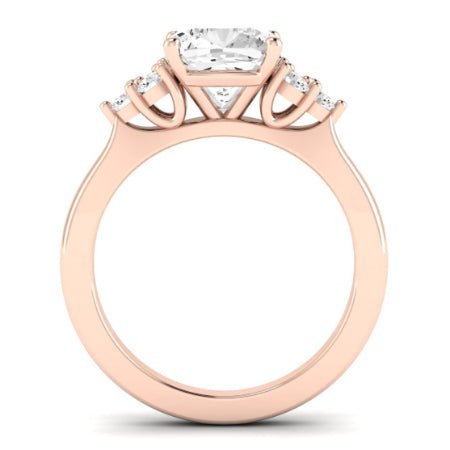 Alyssa Diamond Matching Band Only (does Not Include Engagement Ring) For Ring With Cushion Center rosegold