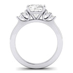 Alyssa Diamond Matching Band Only (does Not Include Engagement Ring) For Ring With Cushion Center whitegold