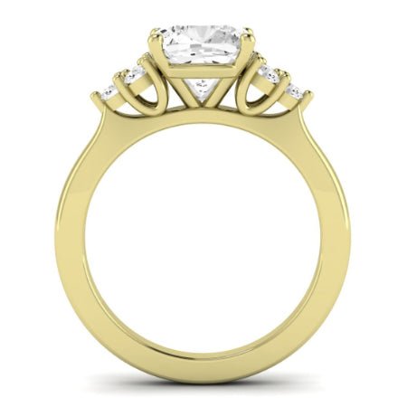 Alyssa Diamond Matching Band Only (does Not Include Engagement Ring) For Ring With Cushion Center yellowgold