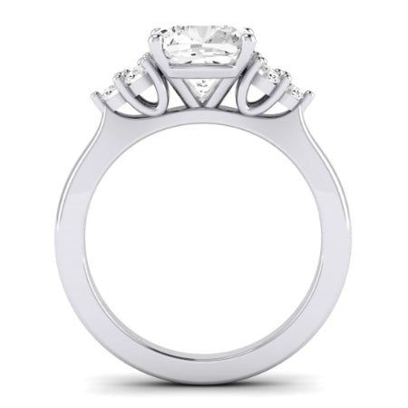 Alyssa Diamond Matching Band Only (does Not Include Engagement Ring) For Ring With Cushion Center whitegold