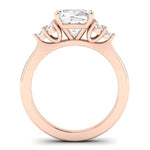 Alyssa Diamond Matching Band Only (does Not Include Engagement Ring) For Ring With Cushion Center rosegold