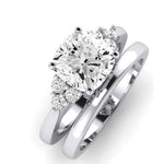 Alyssa Diamond Matching Band Only (does Not Include Engagement Ring) For Ring With Cushion Center whitegold