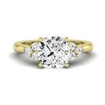 Alyssa Diamond Matching Band Only (does Not Include Engagement Ring) For Ring With Cushion Center yellowgold