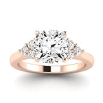 Alyssa Diamond Matching Band Only (does Not Include Engagement Ring) For Ring With Cushion Center rosegold