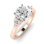 Alyssa Diamond Matching Band Only (does Not Include Engagement Ring) For Ring With Cushion Center rosegold
