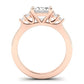 Alyssa Moissanite Matching Band Only (does Not Include Engagement Ring) For Ring With Emerald Center rosegold