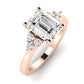 Alyssa Diamond Matching Band Only (does Not Include Engagement Ring) For Ring With Emerald Center rosegold