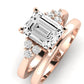 Alyssa Diamond Matching Band Only (does Not Include Engagement Ring) For Ring With Emerald Center rosegold