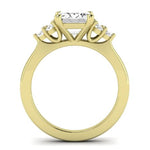 Alyssa Moissanite Matching Band Only (does Not Include Engagement Ring) For Ring With Emerald Center yellowgold
