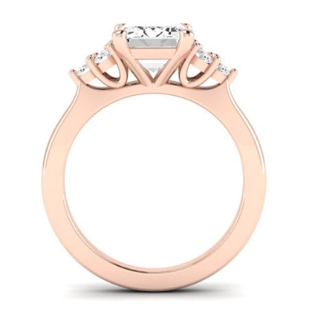 Alyssa Diamond Matching Band Only (does Not Include Engagement Ring) For Ring With Emerald Center rosegold