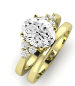 Alyssa Diamond Matching Band Only (does Not Include Engagement Ring) For Ring With Oval Center yellowgold