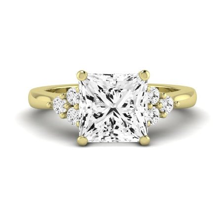 Alyssa Diamond Matching Band Only (does Not Include Engagement Ring) For Ring With Princess Center yellowgold