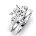 Alyssa Diamond Matching Band Only (does Not Include Engagement Ring) For Ring With Princess Center whitegold