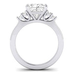 Alyssa Diamond Matching Band Only (does Not Include Engagement Ring) For Ring With Princess Center whitegold