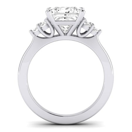 Alyssa Diamond Matching Band Only (does Not Include Engagement Ring) For Ring With Princess Center whitegold