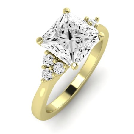 Alyssa Diamond Matching Band Only (does Not Include Engagement Ring) For Ring With Princess Center yellowgold