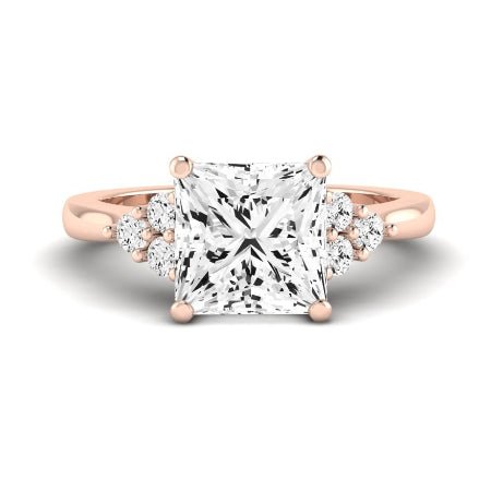 Alyssa Diamond Matching Band Only (does Not Include Engagement Ring) For Ring With Princess Center rosegold