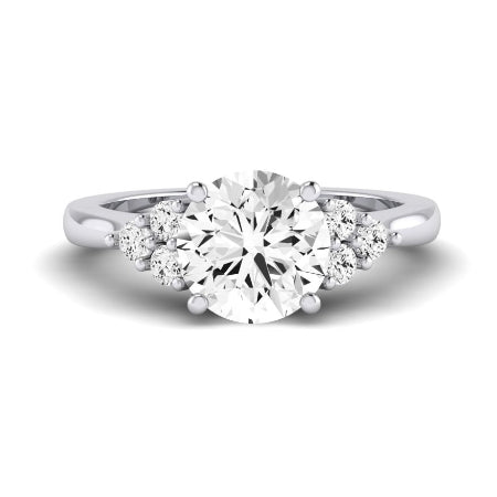 Alyssa Diamond Matching Band Only (does Not Include Engagement Ring) For Ring With Round Center whitegold