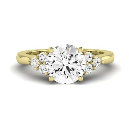 Alyssa Diamond Matching Band Only (does Not Include Engagement Ring) For Ring With Round Center yellowgold