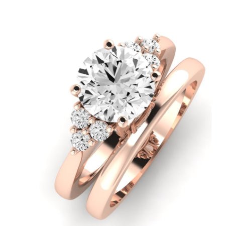 Alyssa Diamond Matching Band Only (does Not Include Engagement Ring) For Ring With Round Center rosegold