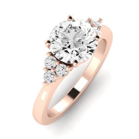 Alyssa Diamond Matching Band Only (does Not Include Engagement Ring) For Ring With Round Center rosegold