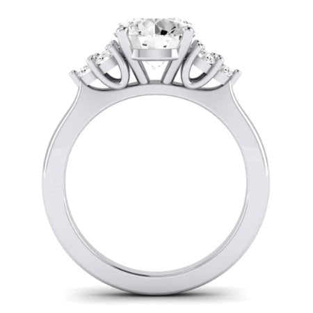 Alyssa Diamond Matching Band Only (does Not Include Engagement Ring) For Ring With Round Center whitegold