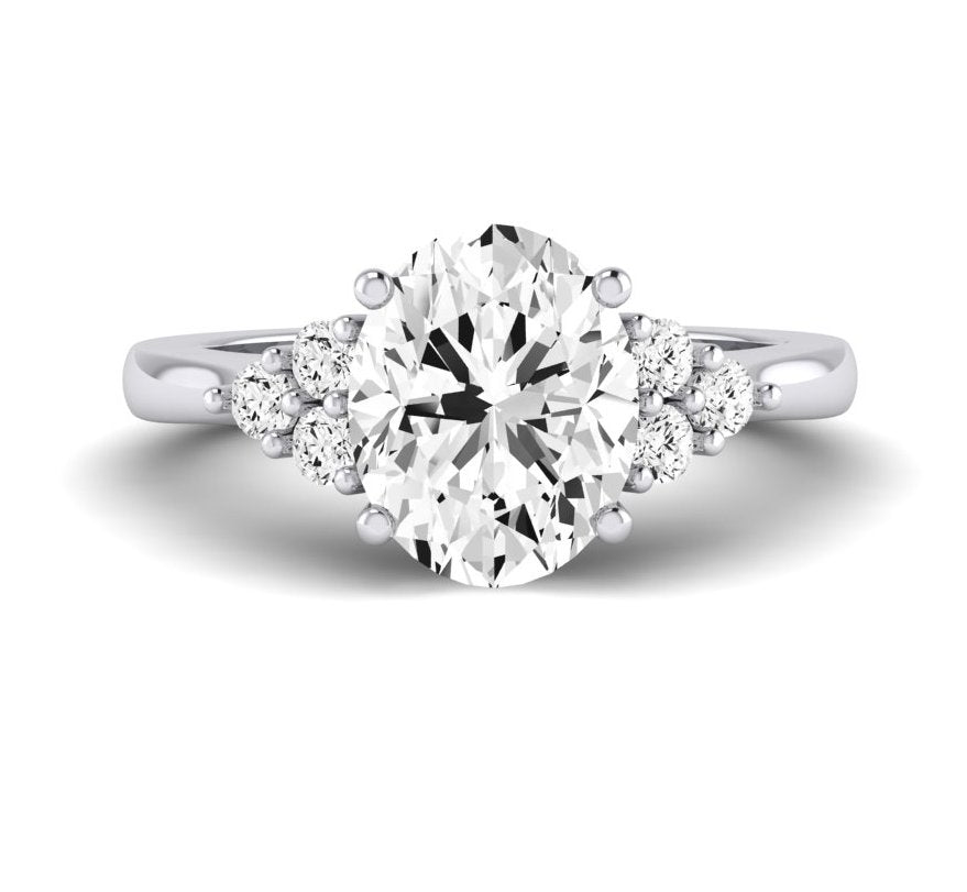 Alyssa Oval Diamond Engagement Ring (Lab Grown Igi Cert) whitegold