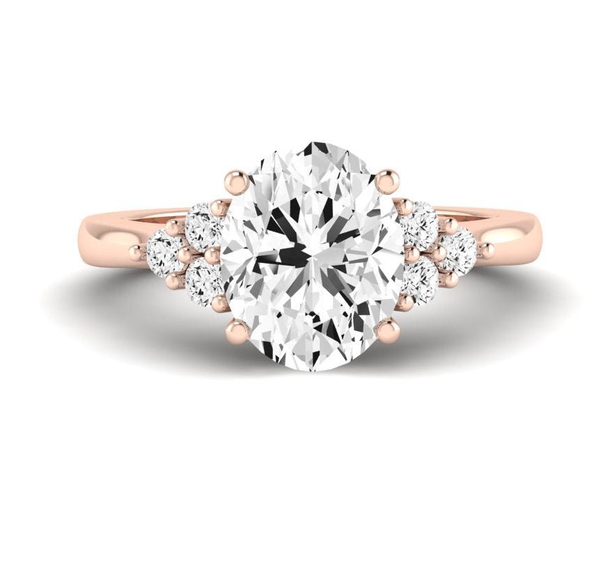 Alyssa Oval Diamond Engagement Ring (Lab Grown Igi Cert) rosegold