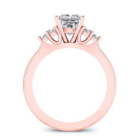 Alyssa Princess Moissanite Bridal Set rosegold