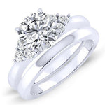Alyssa Round Moissanite Bridal Set whitegold