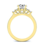 Alyssa Round Moissanite Bridal Set yellowgold