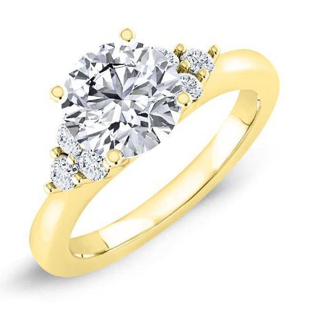 Alyssa Round Moissanite Bridal Set yellowgold