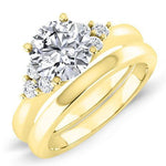 Alyssa Round Moissanite Bridal Set yellowgold