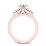 Alyssa Round Moissanite Bridal Set rosegold